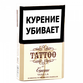 Сигариллы CIGARONNE Tattoo King Size Vanilla 1пач/20шт 